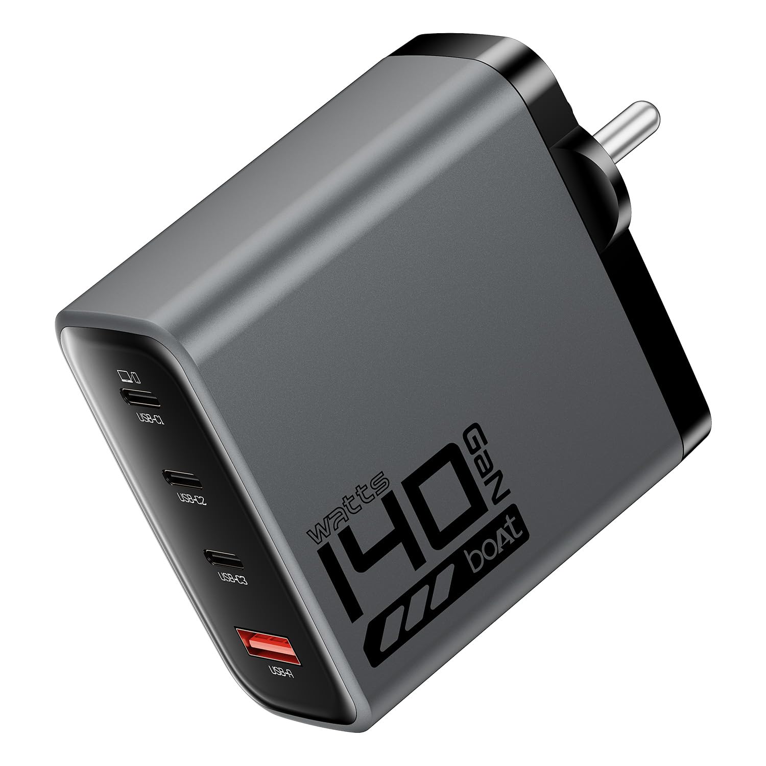boAt 140W GaN Charger | 4-Port USB-C & USB-A Fast Charger
